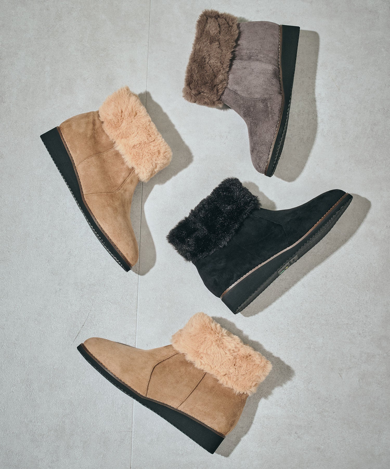 たっぷりファーウエッジソールブーツ/52411 – ORIENTALTRAFFIC