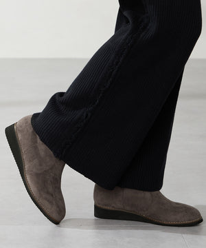 たっぷりファーウエッジソールブーツ/52411