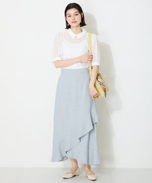 【WEB限定】アシンメトリーデザインフラットパンプス/55102