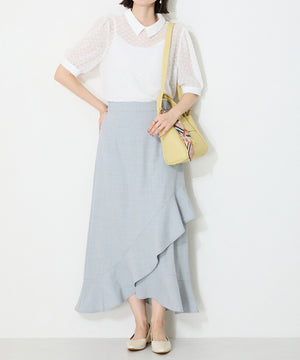 【WEB限定】アシンメトリーデザインフラットパンプス/55102