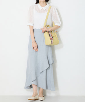 【WEB限定】アシンメトリーデザインフラットパンプス/55102