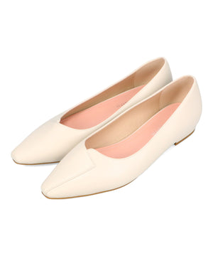 【WEB限定】アシンメトリーデザインフラットパンプス/55102