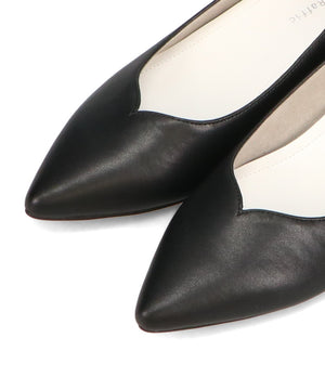 【WEB限定】スリットカットポインテッドトゥヒールパンプス/55105