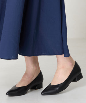 【WEB限定】スリットカットポインテッドトゥヒールパンプス/55105