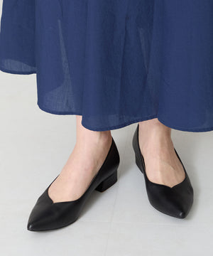 【WEB限定】スリットカットポインテッドトゥヒールパンプス/55105