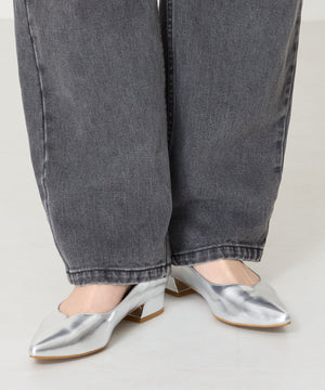 【WEB限定】スリットカットポインテッドトゥヒールパンプス/55105