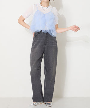 【WEB限定】スリットカットポインテッドトゥヒールパンプス/55105