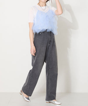 【WEB限定】スリットカットポインテッドトゥヒールパンプス/55105