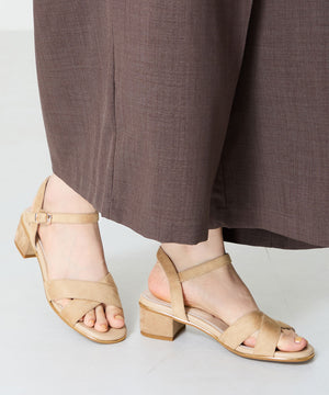 【WEB限定】クロスストラップメタリックラインサンダル/55201