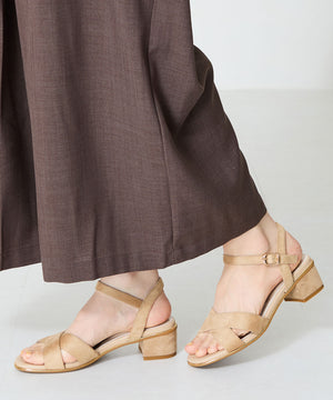 【WEB限定】クロスストラップメタリックラインサンダル/55201