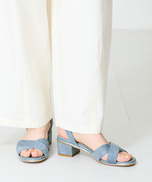 【WEB限定】クロスストラップメタリックラインサンダル/55201