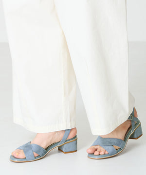 【WEB限定】クロスストラップメタリックラインサンダル/55201