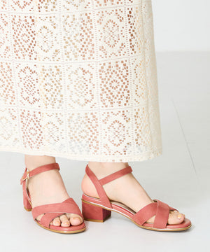 【WEB限定】クロスストラップメタリックラインサンダル/55201