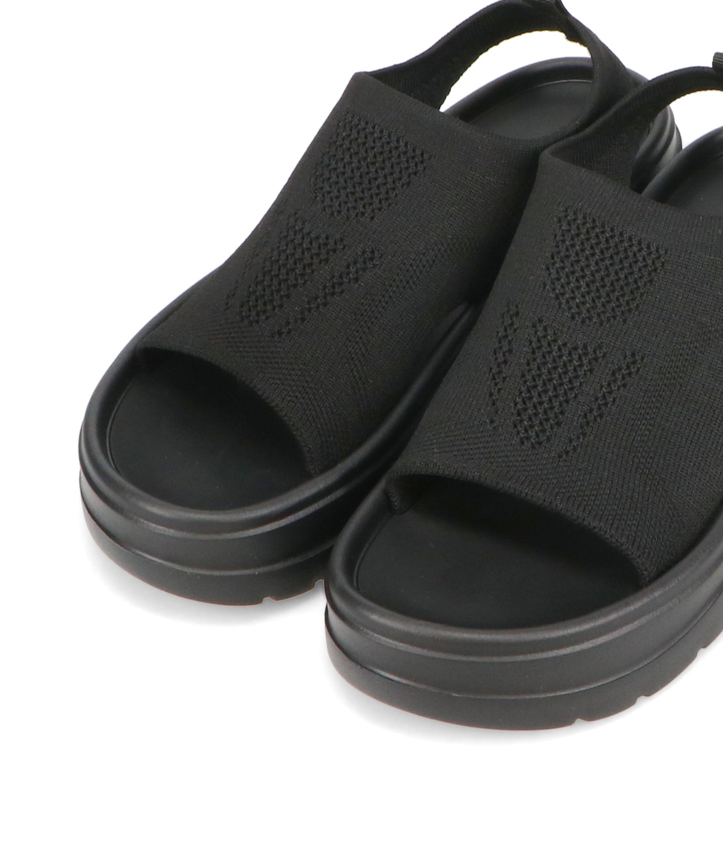 【WEB限定】【Fit meサンダル】サイドオープンニット厚底サンダル/55207