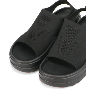 【Fit meサンダル】サイドオープンニット厚底サンダル/55207