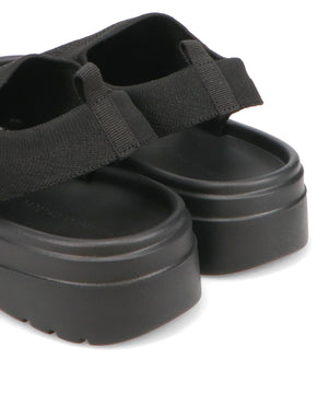 【Fit meサンダル】サイドオープンニット厚底サンダル/55207