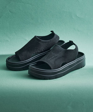 【Fit meサンダル】サイドオープンニット厚底サンダル/55207