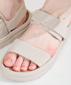 【Fit meサンダル】ニットダブルベルトサンダル/55208