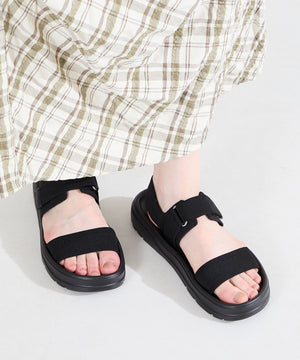 【Fit meサンダル】ニットダブルベルトサンダル/55208