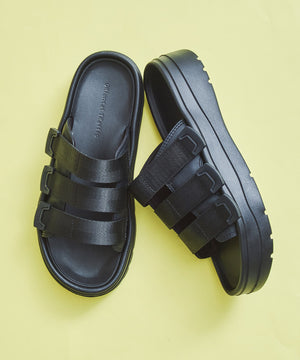 【Fit meサンダル】3本ベルトスライドサンダル/55209