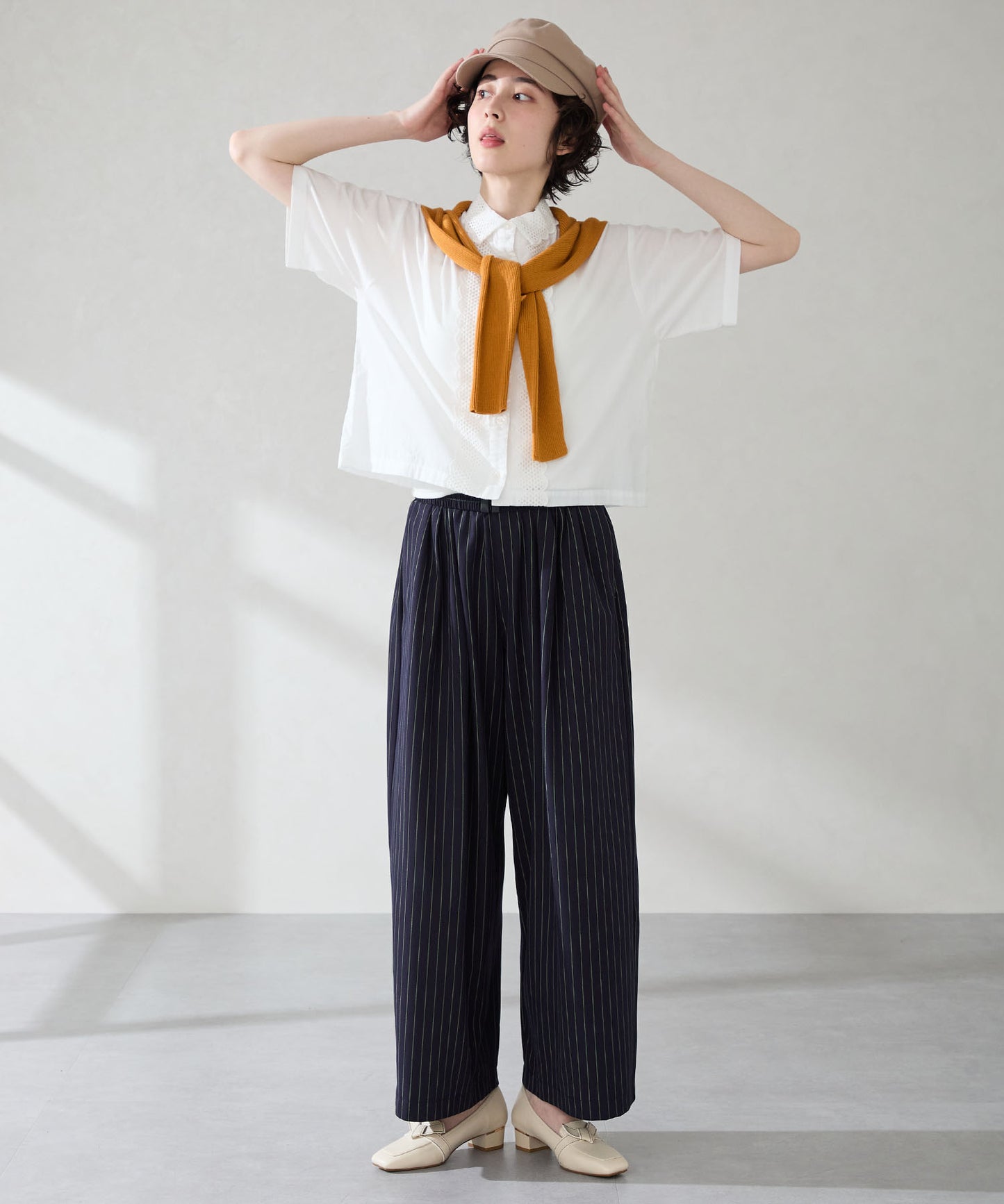 【WEB限定】リボンデザイン甲深パンプス/55301