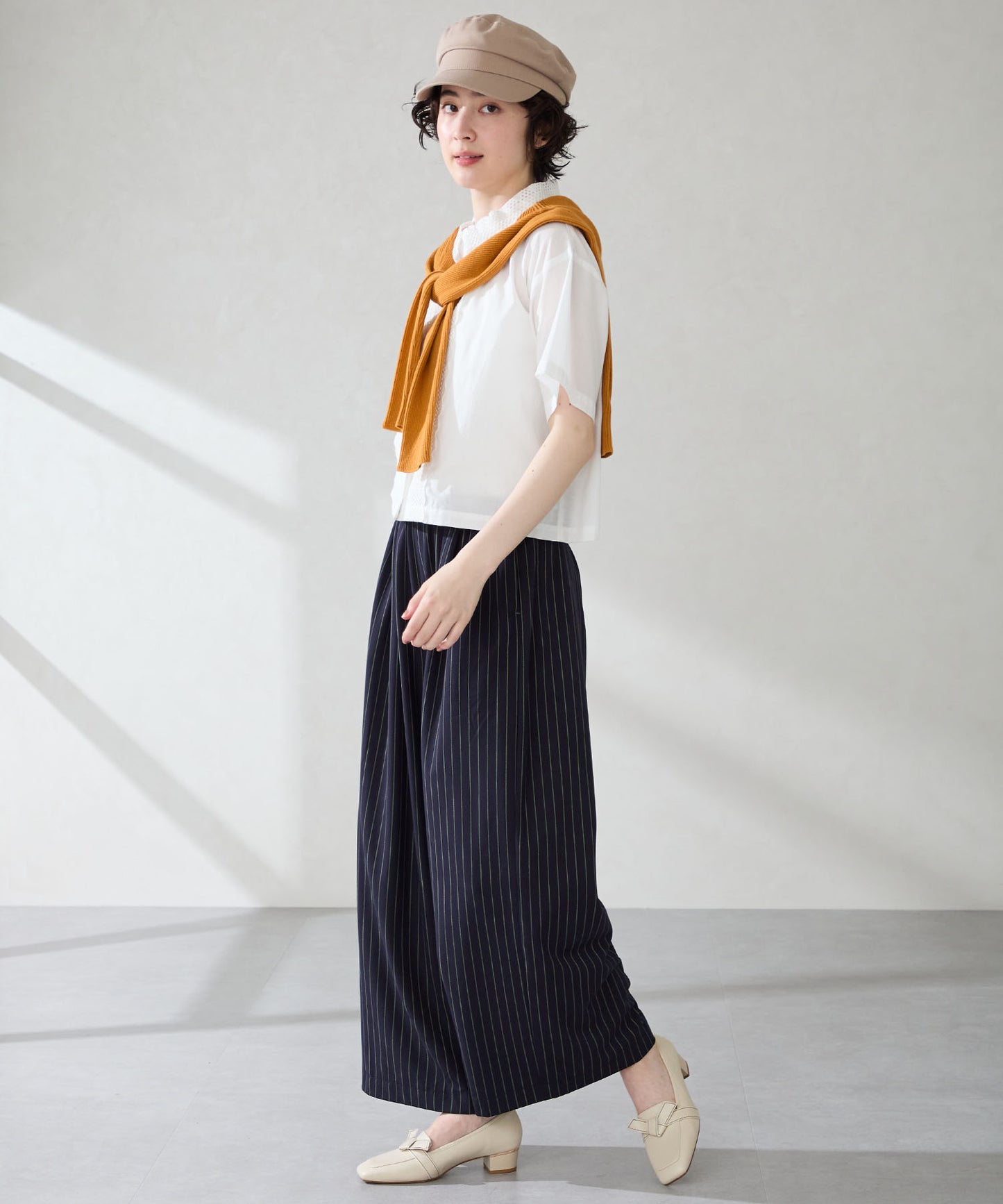 【WEB限定】リボンデザイン甲深パンプス/55301