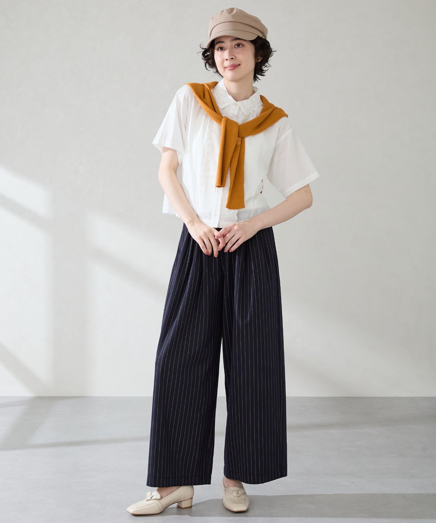 【WEB限定】リボンデザイン甲深パンプス/55301