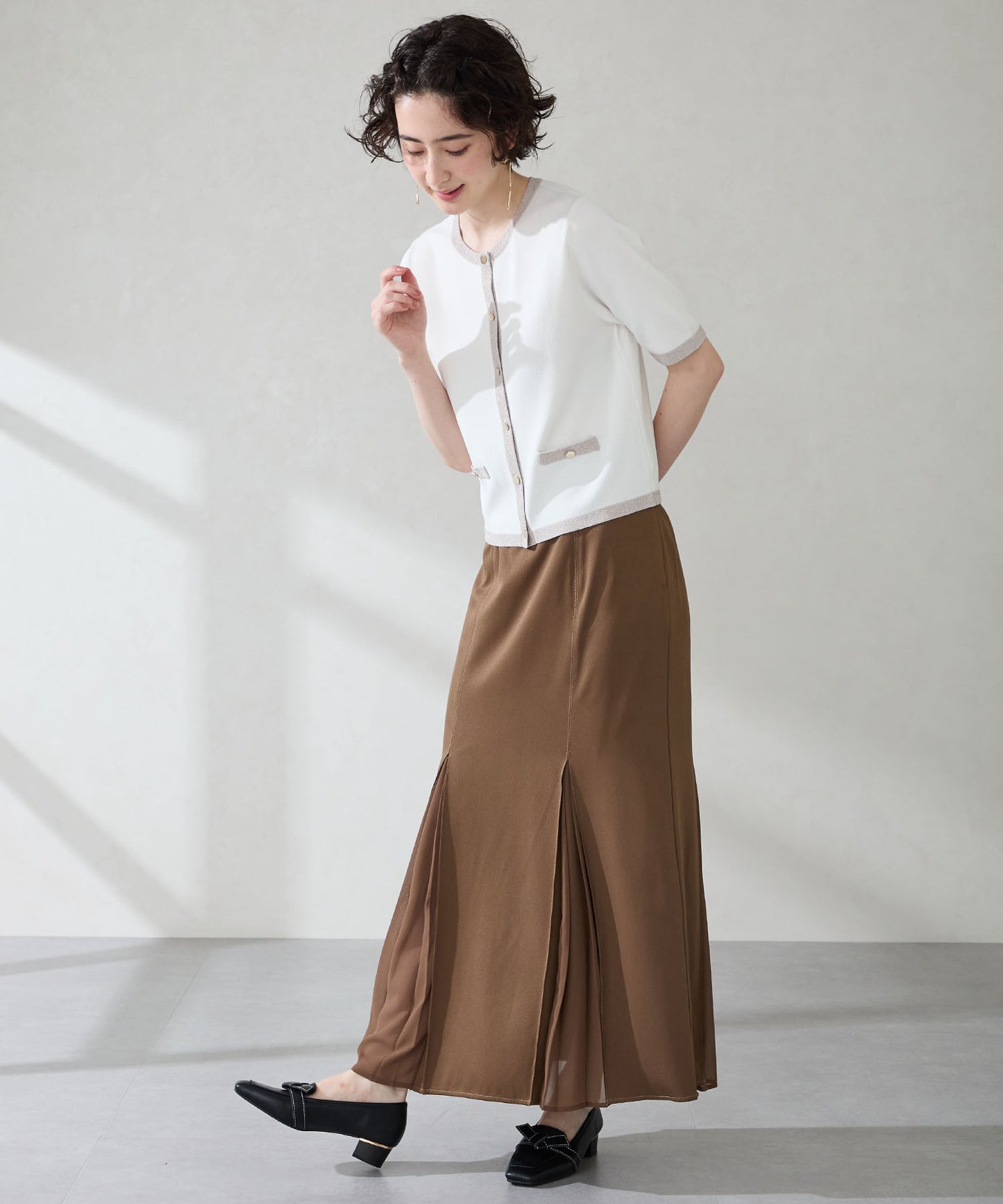 【WEB限定】リボンデザイン甲深パンプス/55301