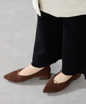 【WEB限定】ラインメタルパーツポインテッドトゥパンプス/55304