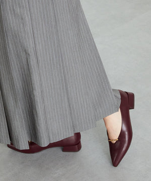 【WEB限定】ラインメタルパーツポインテッドトゥパンプス/55304