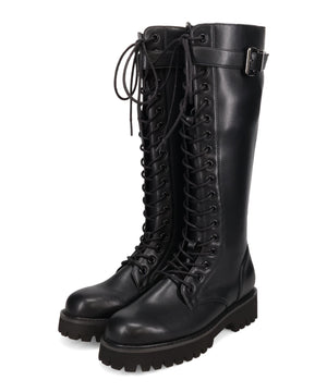 【WEB限定】サイドベルトレースアップロングブーツ/55501