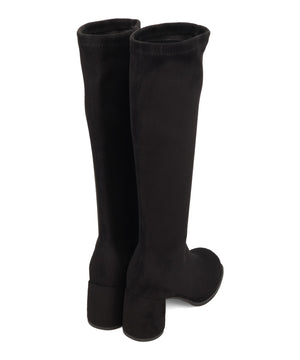 【WEB限定】ピタッとフィットスエードヒールロングブーツ/55502