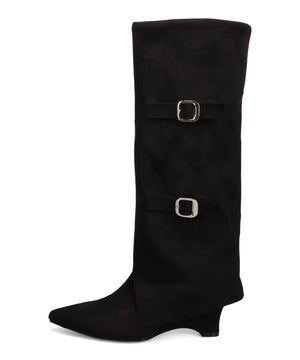 ベルトデザインスエードカバーロングブーツ/55505