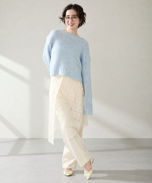 ビジューバックルフラットパンプス/56101