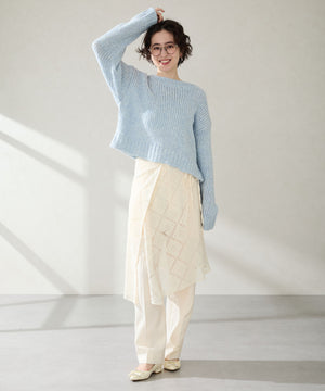 ビジューバックルフラットパンプス/56101