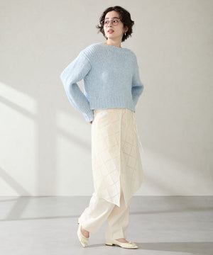 ビジューバックルフラットパンプス/56101