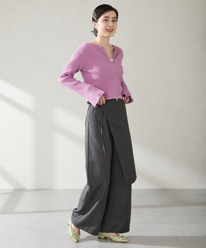 ビジューバックルフラットパンプス/56101