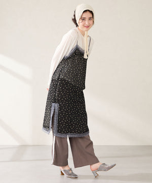 ラインストーンチュールミュールパンプス/56103