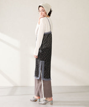 ラインストーンチュールミュールパンプス/56103