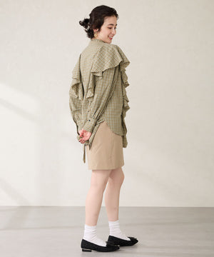 チュールリボンツイードパンプス/56106