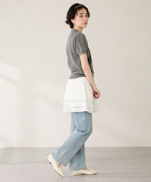 チュールリボンツイードパンプス/56106