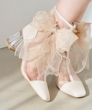 ビッグリボンチュールブーツ/56107