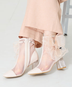 ビッグリボンチュールブーツ/56107