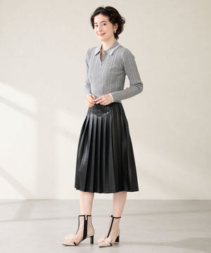 ドットチュールヒールブーツ/56108