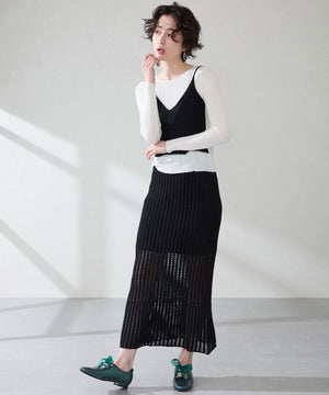 レースアップフラットパンプス/56301