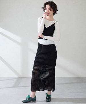 レースアップフラットパンプス/56301