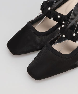 【カタログ掲載アイテム】パール×シアーバックストラップパンプス/56309