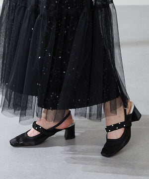 【カタログ掲載アイテム】パール×シアーバックストラップパンプス/56309