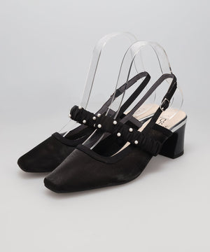 【カタログ掲載アイテム】パール×シアーバックストラップパンプス/56309