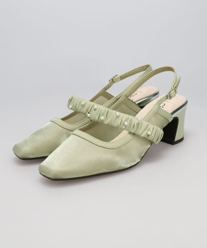 【カタログ掲載アイテム】パール×シアーバックストラップパンプス/56309